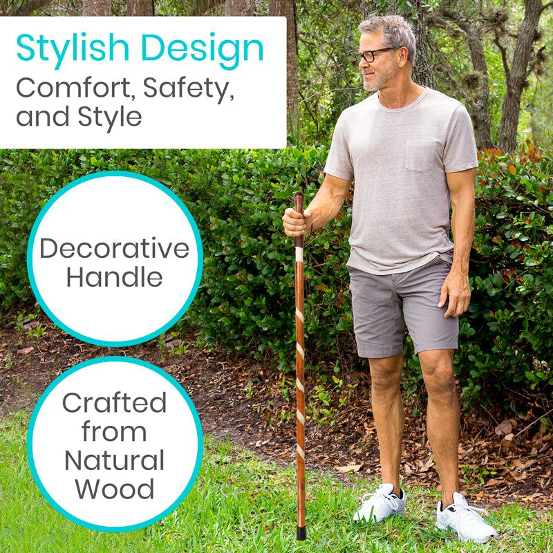 Carved Wooden Walking Stick - Image 4